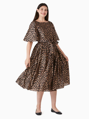 Graphic Leopard Midi Dress