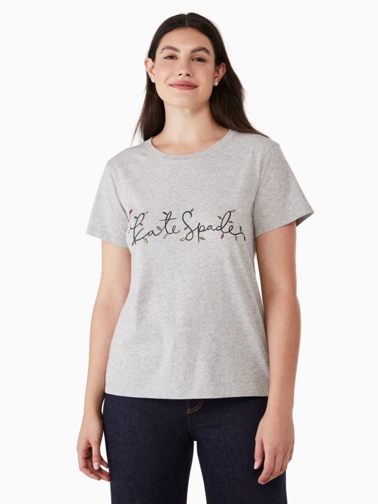String Lights Logo Holiday Tee