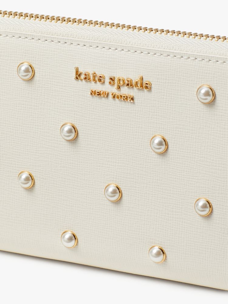 Purl Embellished Zip-around Continental Wallet