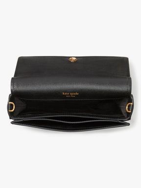 Morgan Bow Embellished Flap Chain Wallet