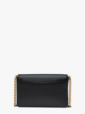Morgan Bow Embellished Flap Chain Wallet