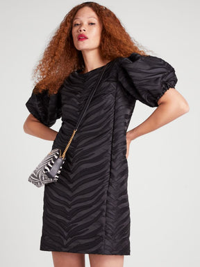 Bold Zebra Jacquard Dress