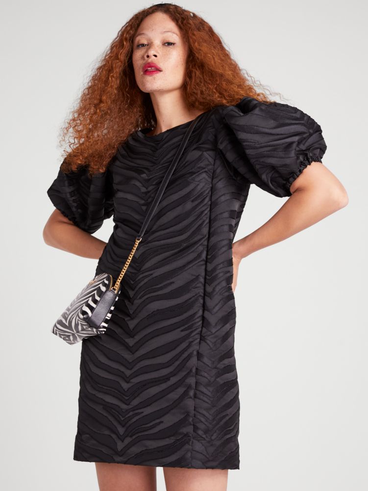 Bold Zebra Jacquard Dress