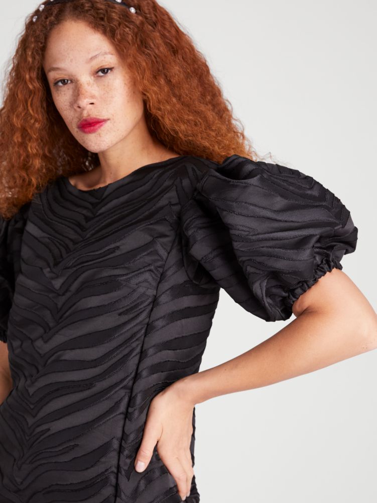 Bold Zebra Jacquard Dress