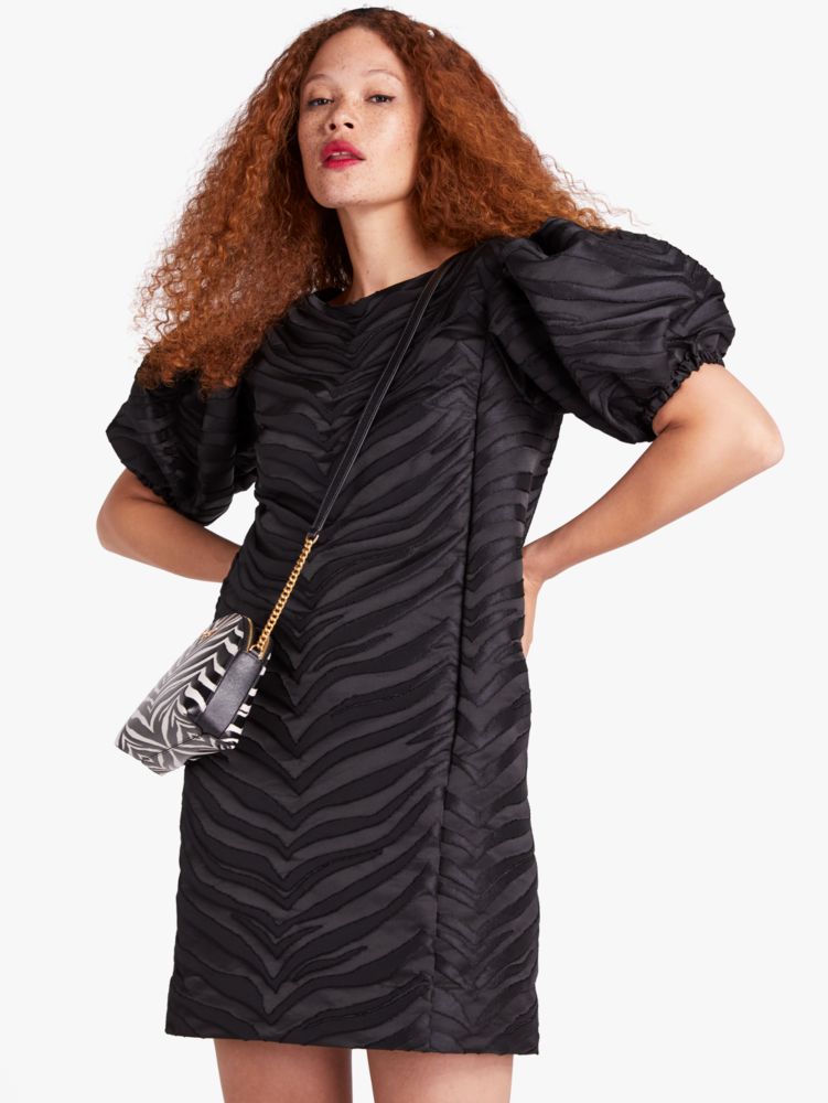 Bold Zebra Jacquard Dress