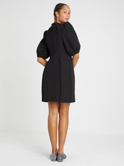 Embellished Double Crepe Dress