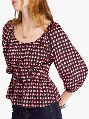 Fancy Hearts Long-sleeve Riviera Top