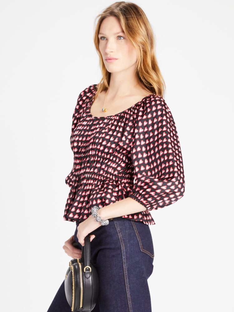 Fancy Hearts Long-sleeve Riviera Top