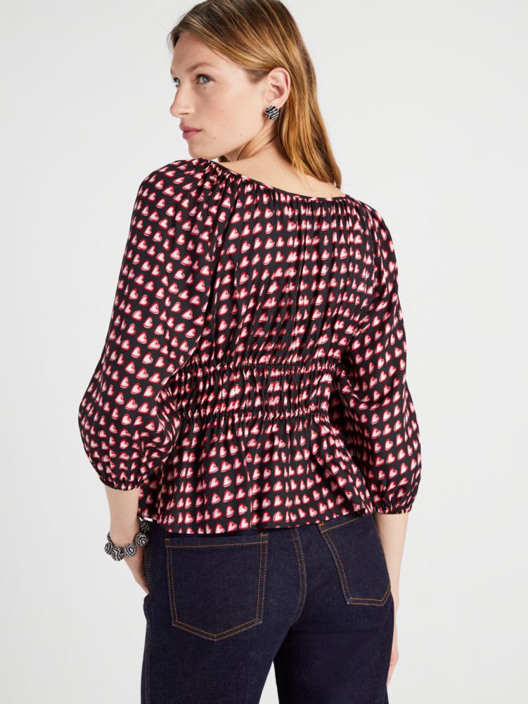 Fancy Hearts Long-sleeve Riviera Top