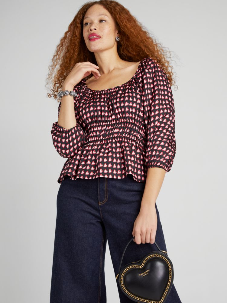 Fancy Hearts Long-sleeve Riviera Top