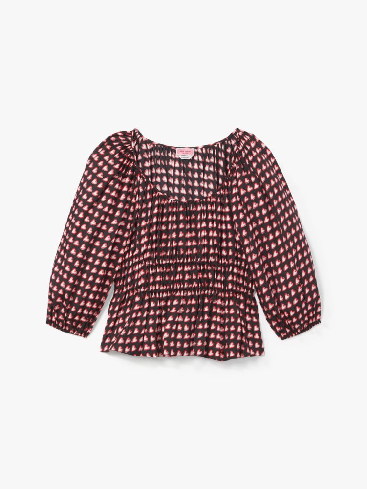 Fancy Hearts Long-sleeve Riviera Top