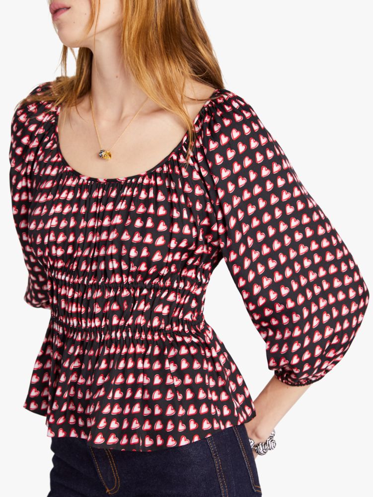 Fancy Hearts Long-sleeve Riviera Top