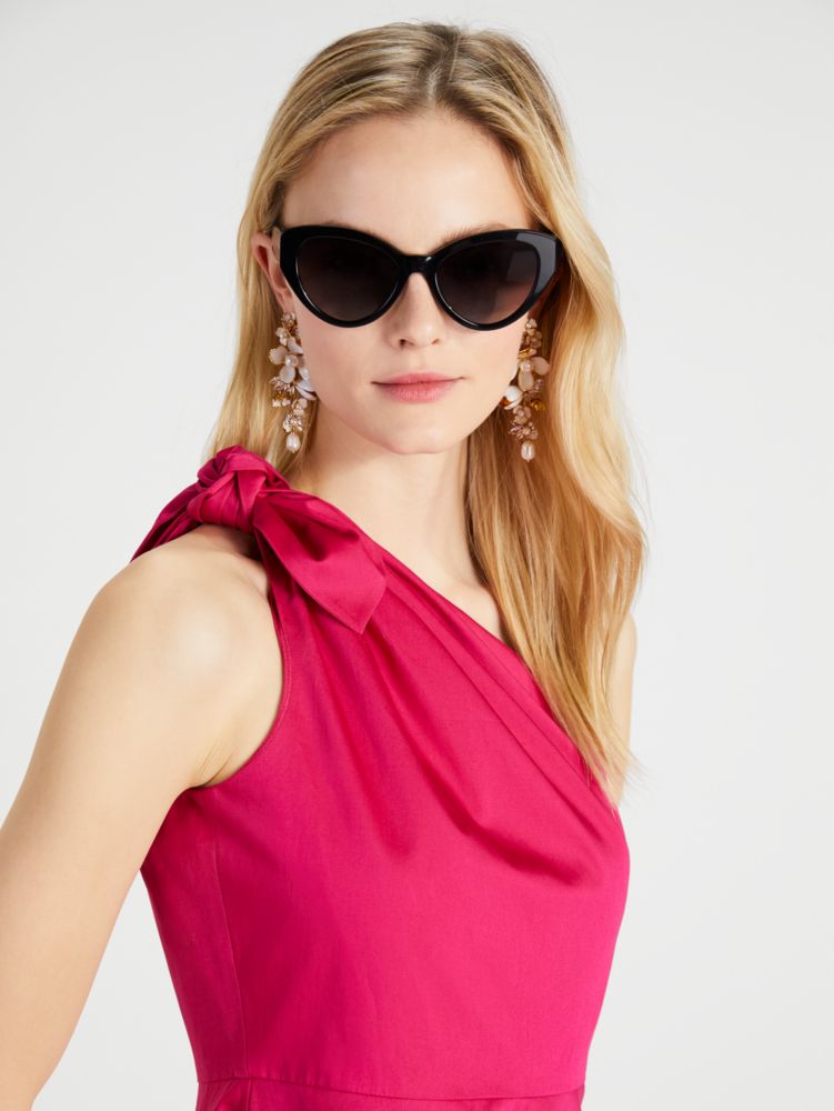 Poplin One Shoulder Sabrina Dress