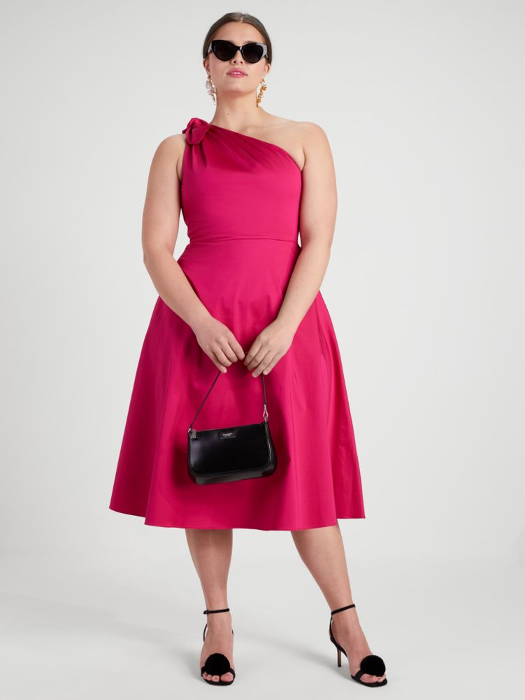 Poplin One Shoulder Sabrina Dress