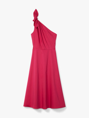 Poplin One Shoulder Sabrina Dress