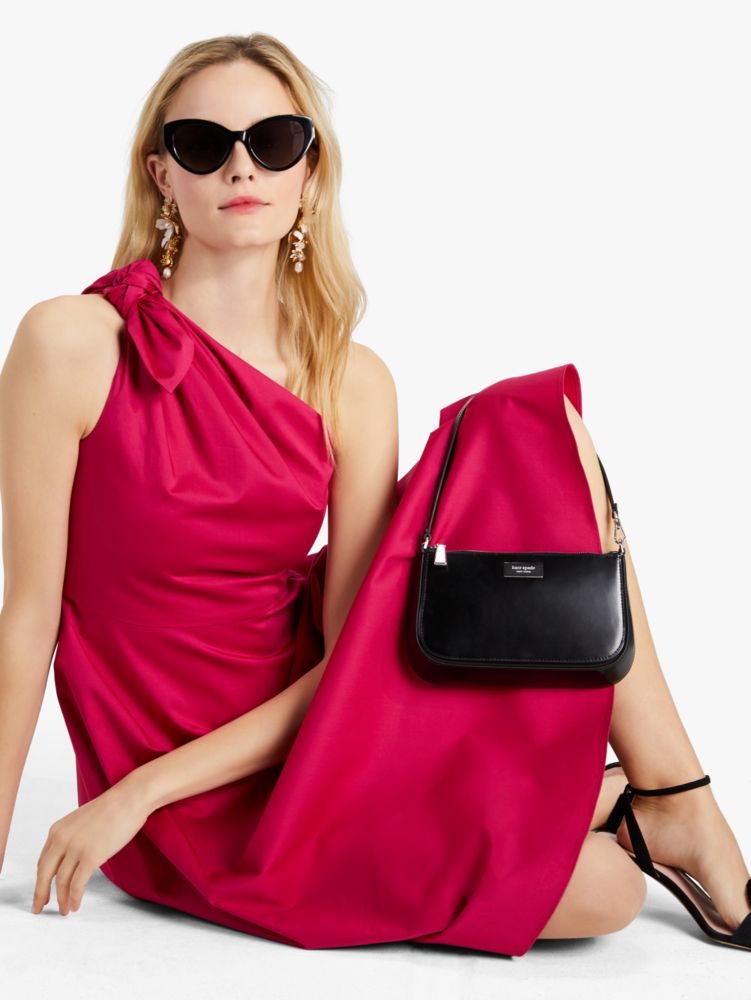 Poplin One Shoulder Sabrina Dress