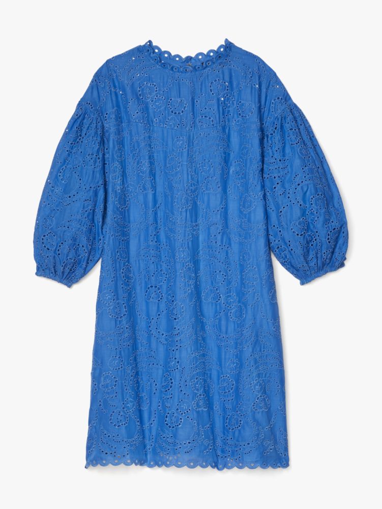 Floral Eyelet Puff Sleeve Dress