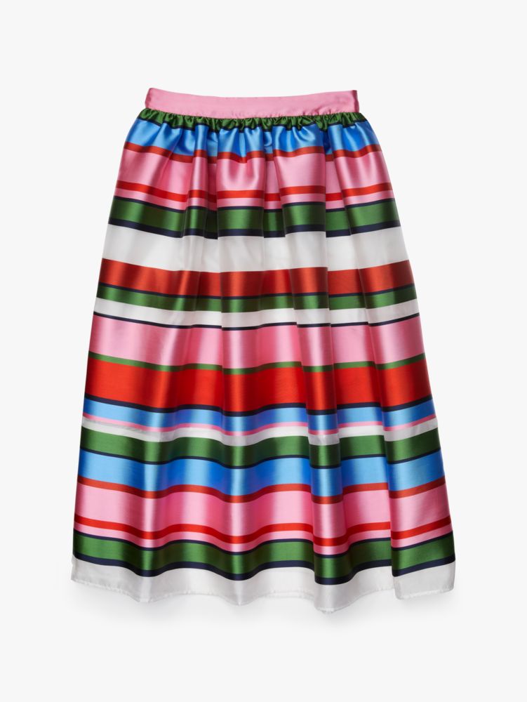 Sunday Stripe Organza Midi Skirt