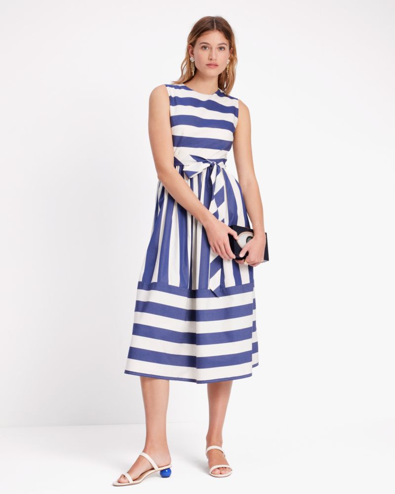 Awning Stripe Tie-waist Dress