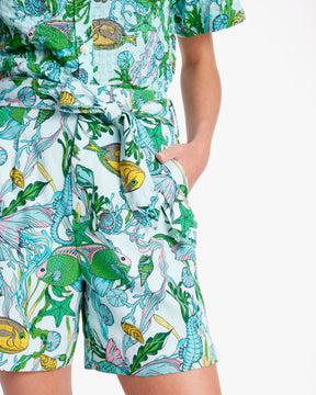 Under The Sea Tie-waist Shorts