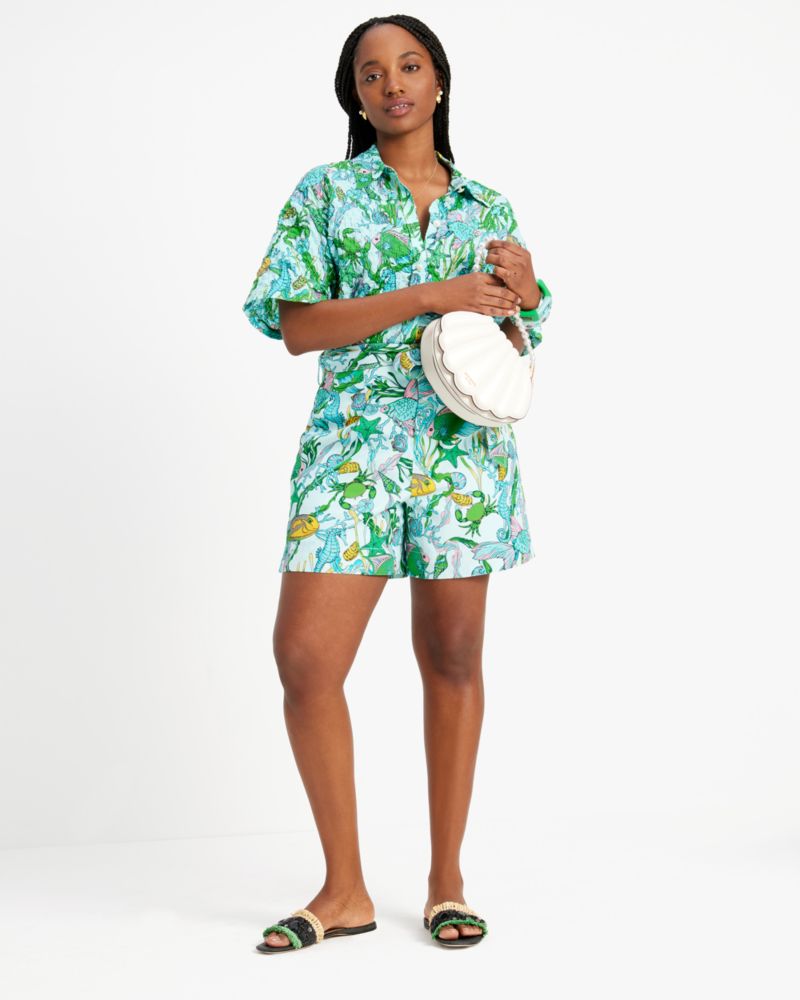 Under The Sea Tie-waist Shorts