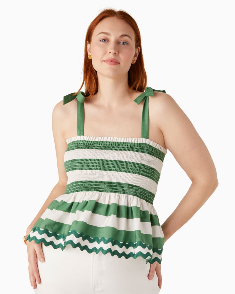 Beach Time Stripe Smocked Top