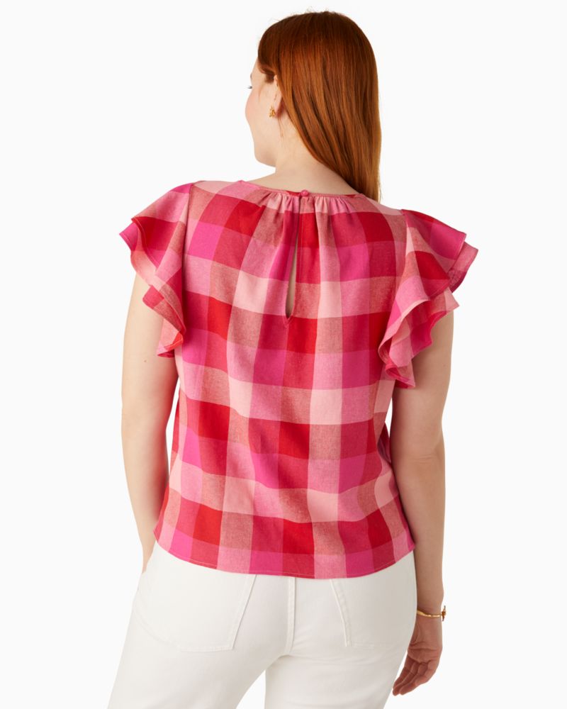 Picnic Woven Flutter-sleeve Top