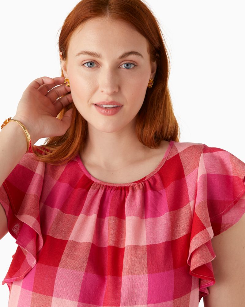Picnic Woven Flutter-sleeve Top