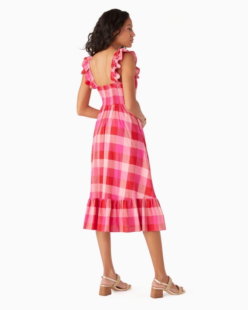 Picnic Woven Ruffle Midi Dress