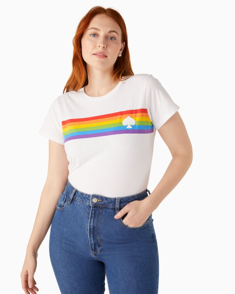 Rainbow Stripe Logo Tee