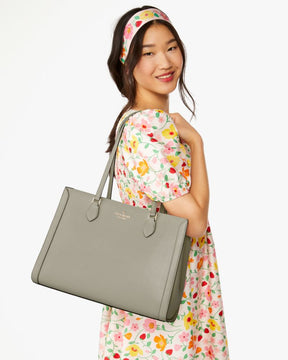 Madison Saffiano East West Leather Large Laptop Tote