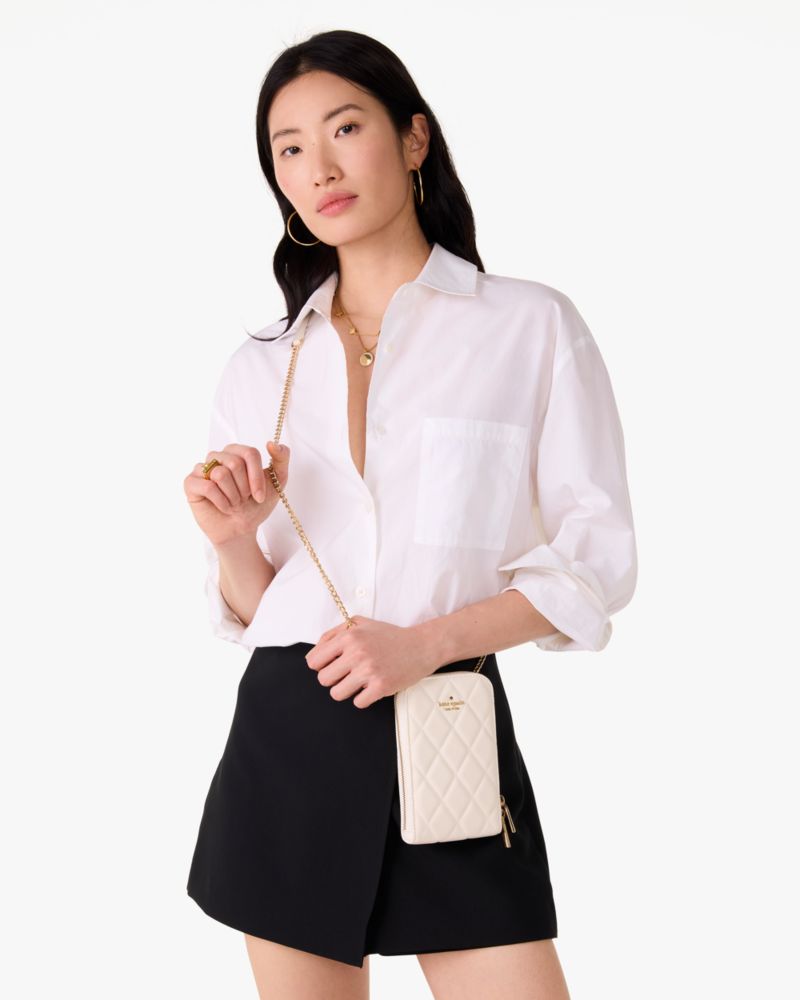 Carey Quilted North South Phone Crossbody