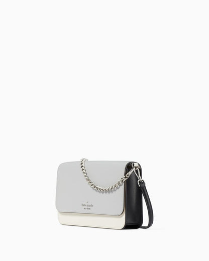 Madison Textured Patent Leather Willow Medium Convertible Crossbody