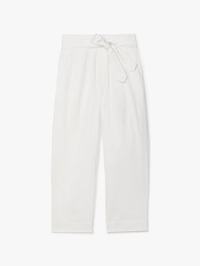 Tie-waist Poplin Pants