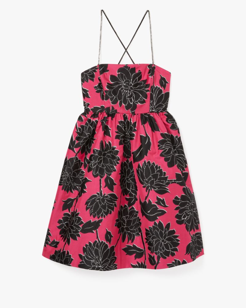 Festive Brocade Jewel Strap Dress