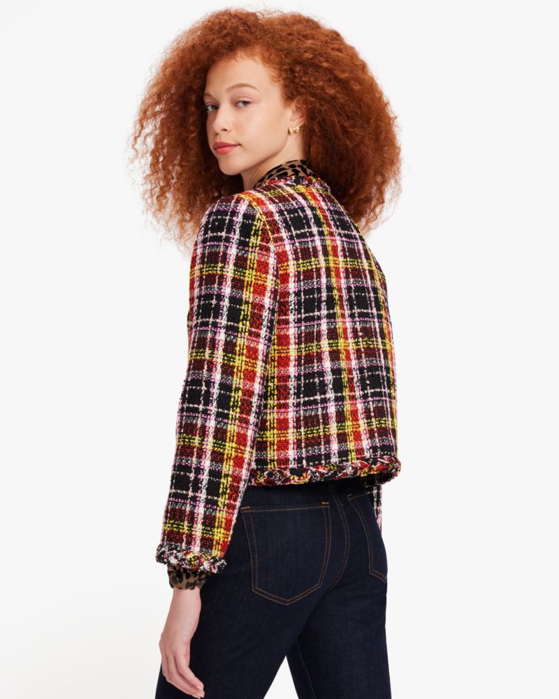 Art Plaid Tweed Jacket