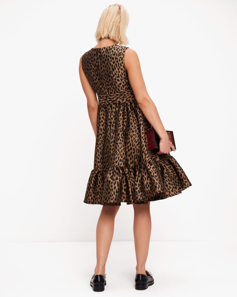 Modern Leopard Brocade Dress