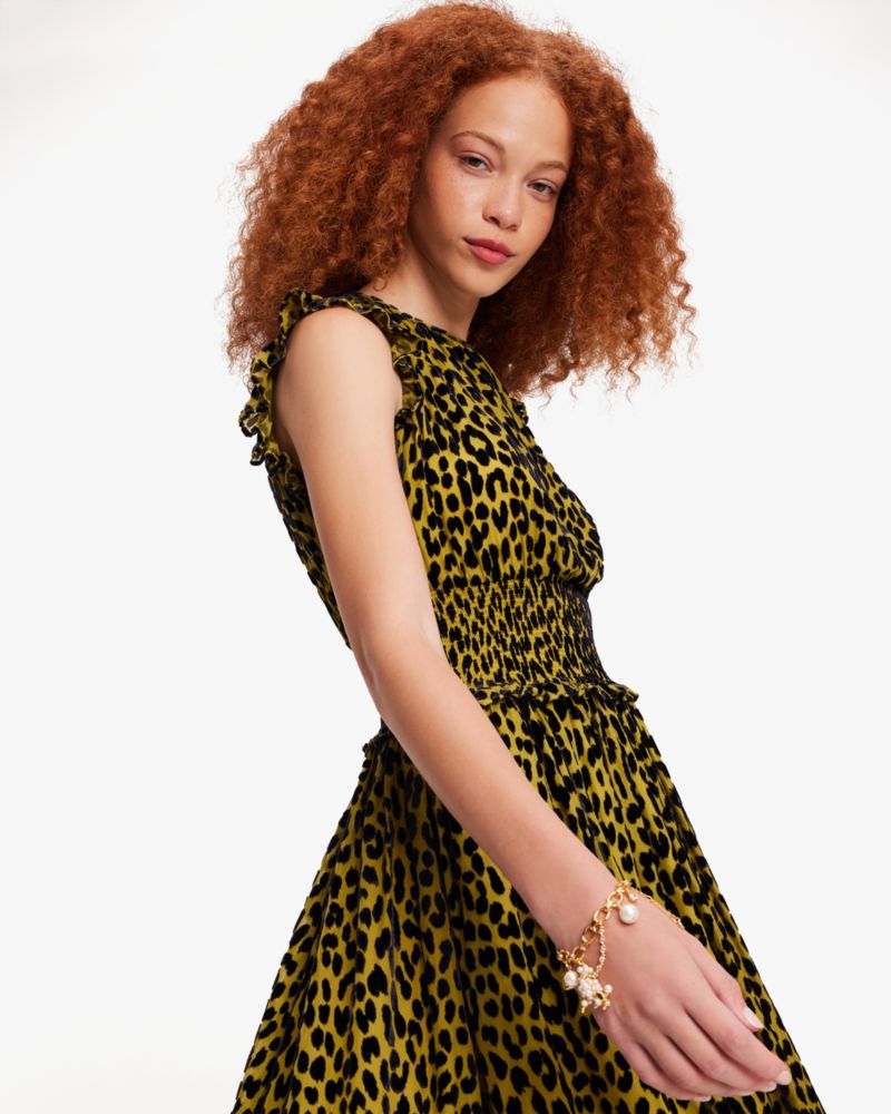 Modern Leopard Smocked Waist Dress