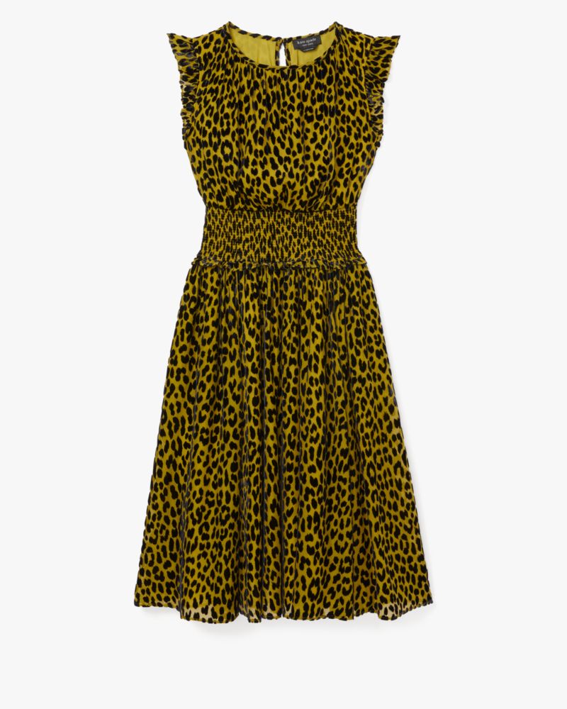 Modern Leopard Smocked Waist Dress