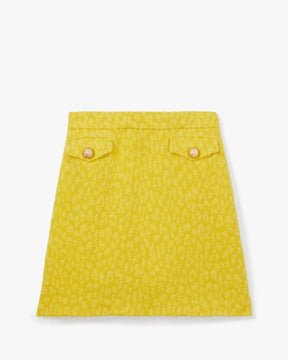 Tonal Leopard Textured Skirt