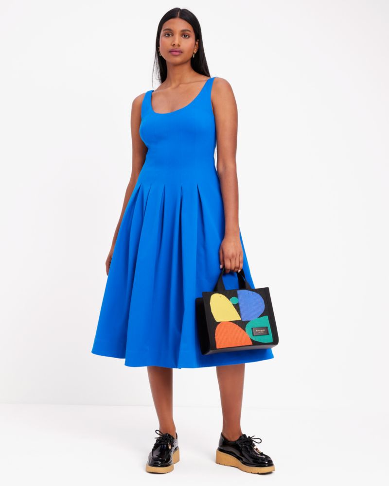 Twill Scoop Neck Dress