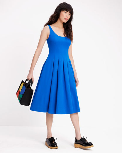 Twill Scoop Neck Dress
