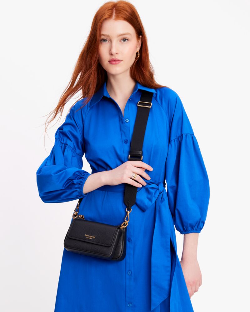 Double Up Pebbled Leather Crossbody