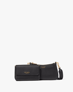 Double Up Pebbled Leather Crossbody