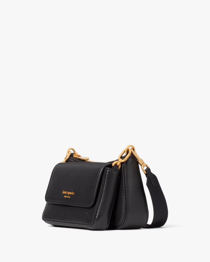 Double Up Pebbled Leather Crossbody