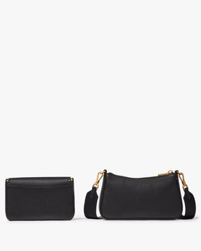 Double Up Pebbled Leather Crossbody