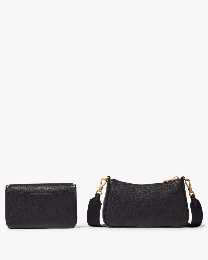 Double Up Pebbled Leather Crossbody