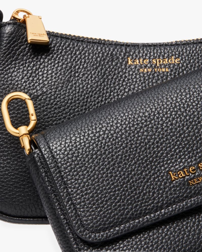 Double Up Pebbled Leather Crossbody