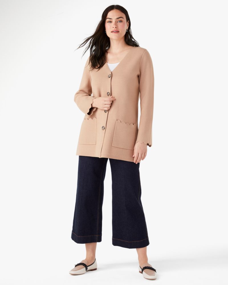 Scalloped Sweater Blazer
