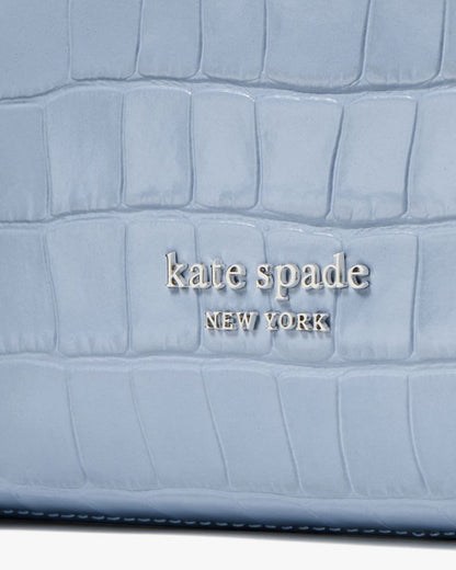 Knott Croc-embossed Medium Zip-top Satchel